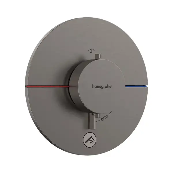 Термостат скрытого монтажа на 1 потребитель и дополнительный выход Hansgrohe ShowerSelect Comfort S (цвет - матовый чёрный хром) 15562340
