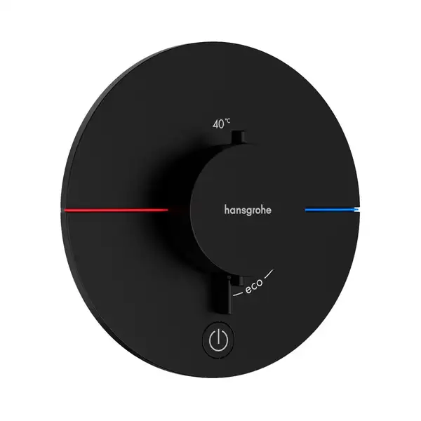Термостат скрытого монтажа на 1 потребитель и дополнительный выход Hansgrohe ShowerSelect Comfort S (цвет - чёрный матовый) 15562670