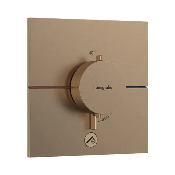 Термостат скрытого монтажа на 1 потребитель и дополнительный выход Hansgrohe ShowerSelect Comfort E (цвет - шлифованная бронза) 15575140