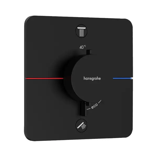 Термостат на 2 потребителя Hansgrohe ShowerSelect Comfort Q (цвет - чёрный матовый) 15583670