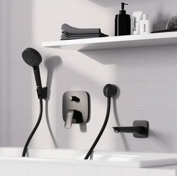 Hansgrohe Logis Смеситель для ванны/душа, черный матовый (71405670)