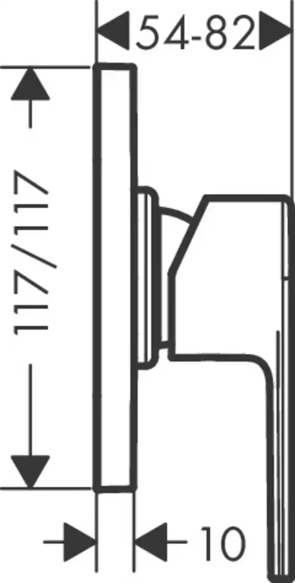 HANSGROHE Vernis Shape Смеситель для душа, хром (71658000)