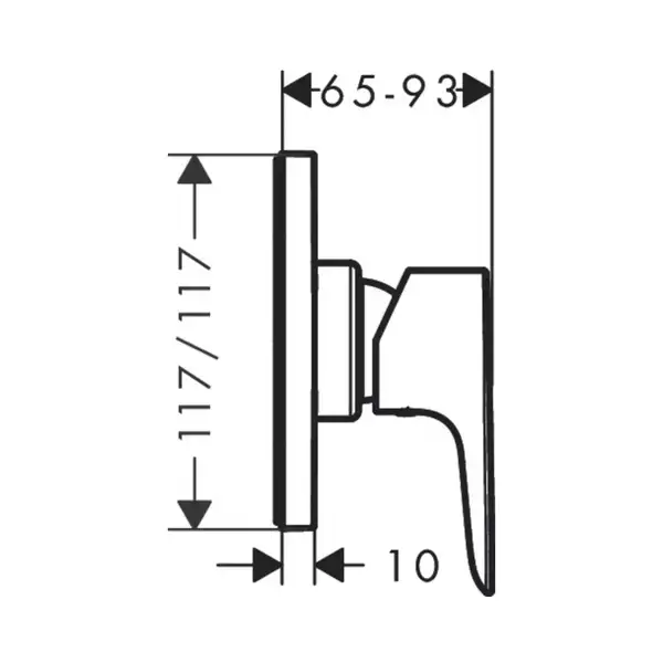 Hansgrohe Talis E Смеситель для душа, хром (71764000)