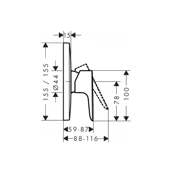 Hansgrohe Talis E Смеситель для душа, Brushed Bronze (71765140)