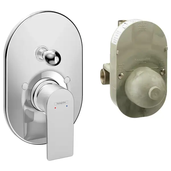 Смеситель для ванны Hansgrohe Rebris E (цвет - хром), в комплекте со встраиваемой частью 72458000