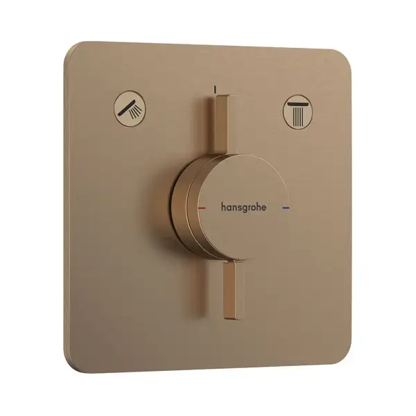 HANSGROHE DuoTurn Q Смеситель скрытый, шлифованная бронза (75414140)