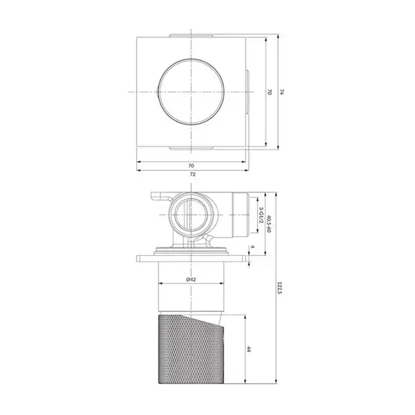 змішувач для душу Omnires Contour прихованого монтажу, chrome (CT8045GLB)