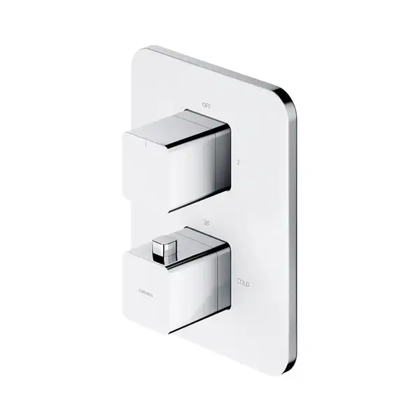 змішувач для ванни та душу з термостатом Omnires Parma chrome/white (PM7436CRB)