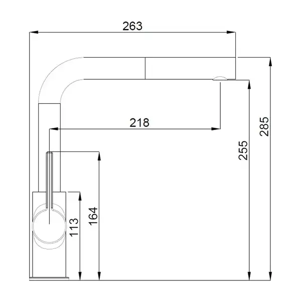 15734461 Kelvin Pull Out Змішувач для кухонної мийки, підкл. 1/2, хром Adell (15734461)