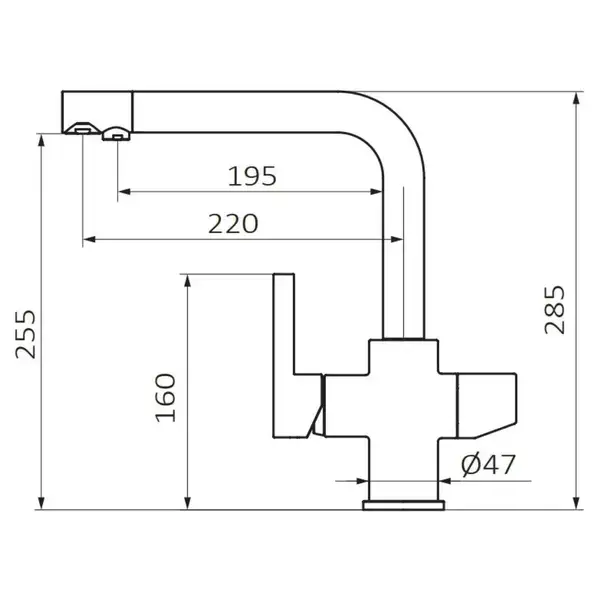 GRB Kitchen Blanco 285 Змішувач, білий матовий (51831511)