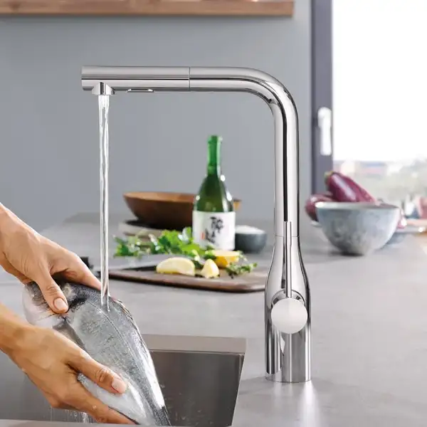 Змішувач сенсорний кухонний для мийки GROHE Essence FootControl (30311DC0)