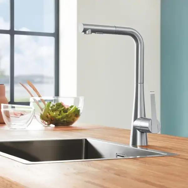 Кухонний змішувач Grohe Zedra, сталь (32553DC2)