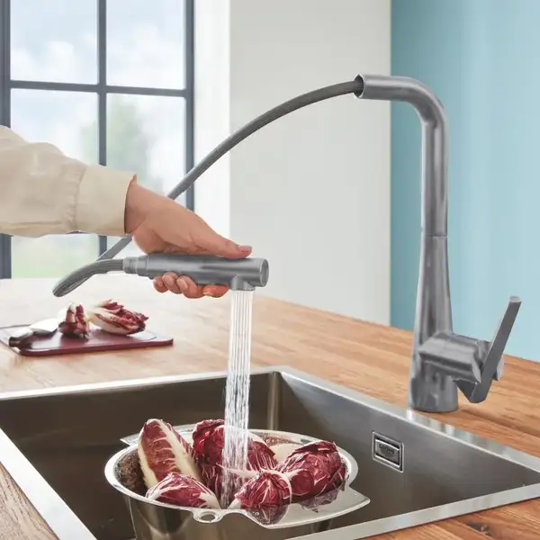 Кухонний змішувач Grohe Zedra, сталь (32553DC2)