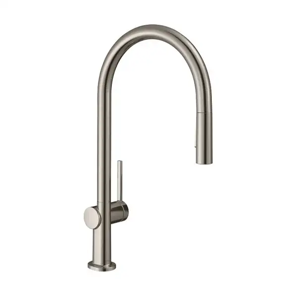 Змішувач для кухні Hansgrohe Talis M54 210 2jet з витяжним виливом, нержавіюча сталь (72800800)