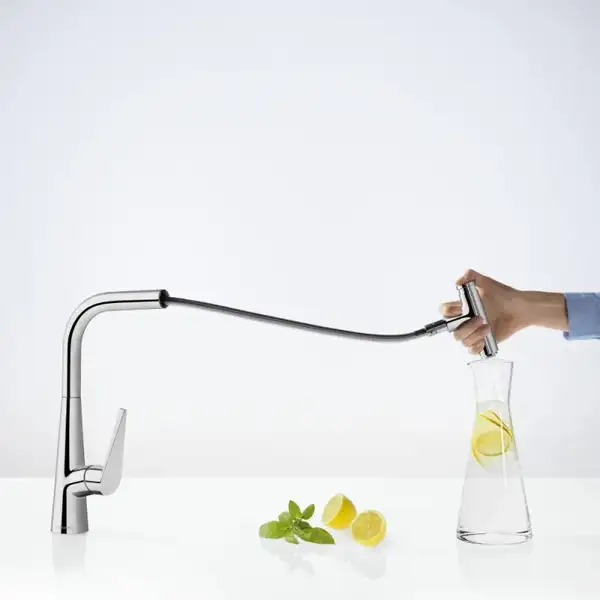 Змішувач для кухні Hansgrohe Talis Select 300 2jet з висувним виливом, хром (73867000)