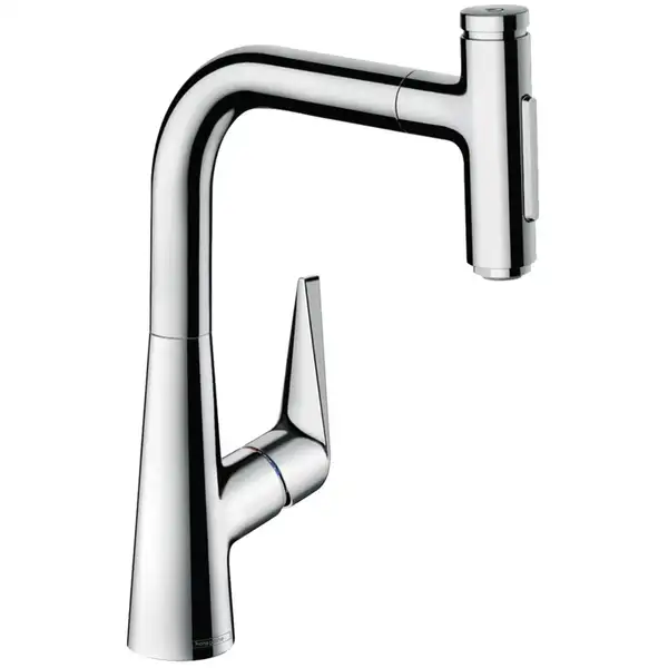Змішувач кухонний Hansgrohe Talis 220 2jet з витяжним зливом Sbox, хром (73868000)