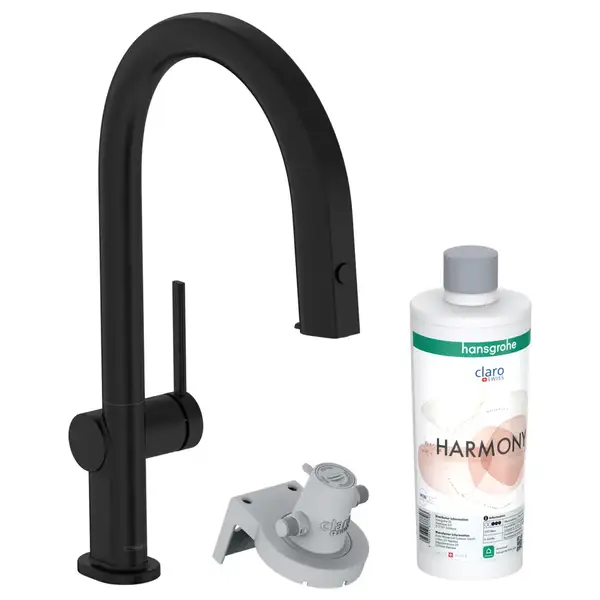 Смеситель для кухни Hansgrohe Aqittura M91 FilterSystem 210, 1jet (цвет - чёрный матовый) 76801670