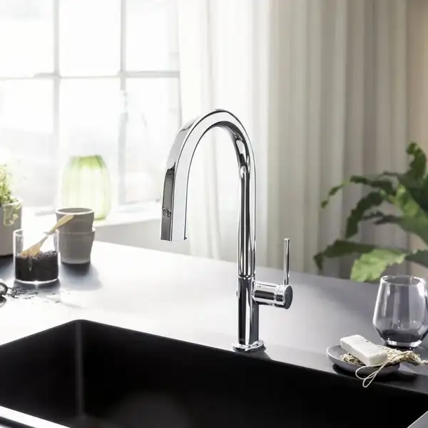 Змішувач кухонний Hansgrohe Aqittura M91 FilterSystem 210 1jet pull/out Harmony, Stainless (76801800)