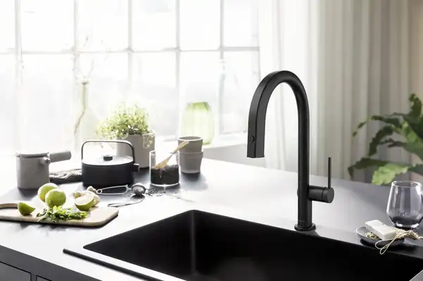 Hansgrohe Aqittura M91 Змішувач для кухні, чорний матовий (76803670)