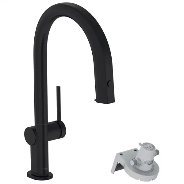 Змішувач для кухні Hansgrohe Aqittura M91 FilterSystem 210 1jet pull-out Sbox, Matt Black (76826670)