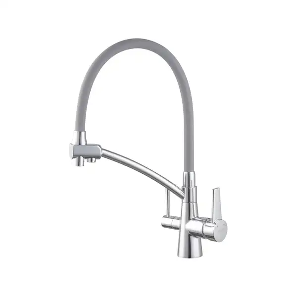 KOER KB-72003-01 Смеситель кухонный 2в1, хром/графит (KR3375)