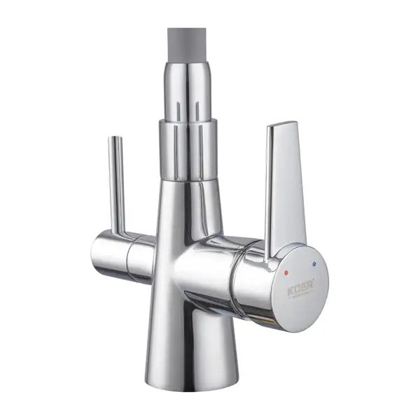 KOER KB-72003-01 Смеситель кухонный 2в1, хром/графит (KR3375)