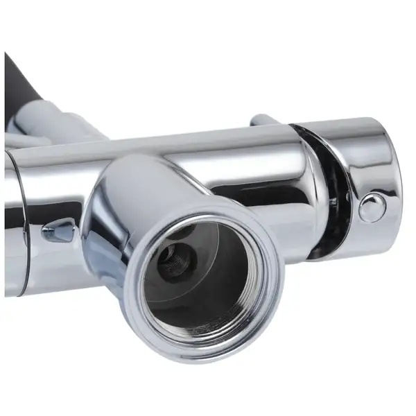KOER KB-72006-01 Смеситель для кухни, хром/черный (KR3379)