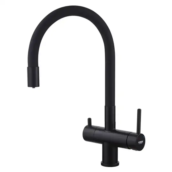 KOER KB-72002-05 Смеситель для кухни, черный/хром (KR3384)