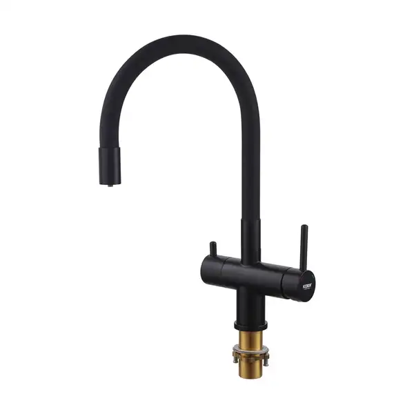 KOER KB-72002-05 Смеситель для кухни, черный/хром (KR3384)