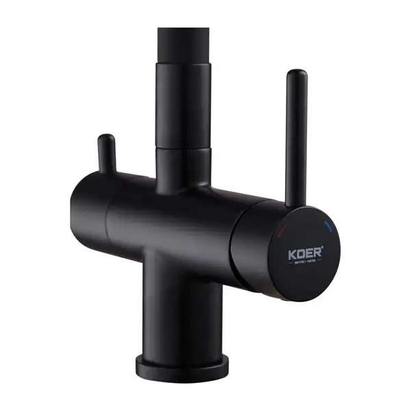 KOER KB-72002-05 Смеситель для кухни, черный/хром (KR3384)