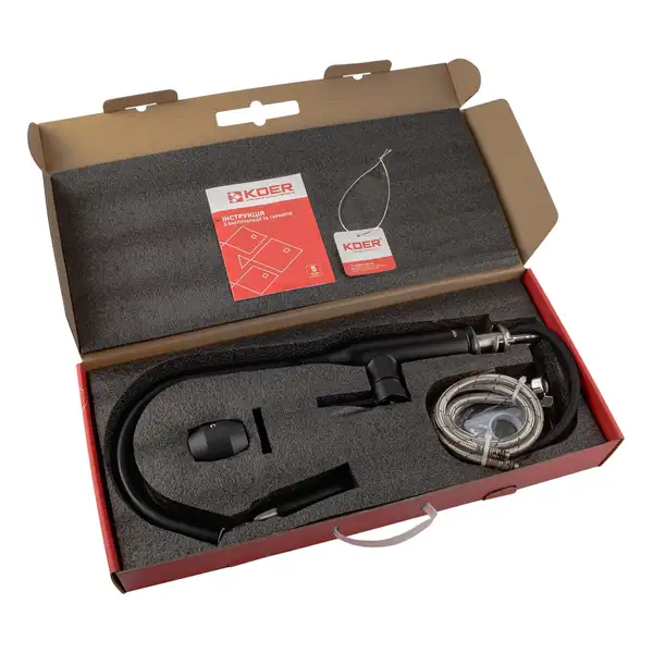 KOER KI-70004-05 Кухонный смеситель, нерж. сталь (KR3386)
