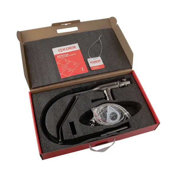 KOER KI-70026-07 Смеситель для кухни, черный (KR5211)