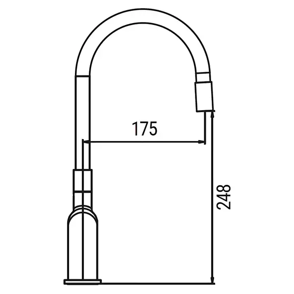 KOER KB-70029-07 Смеситель для кухни, графит (KR5500)