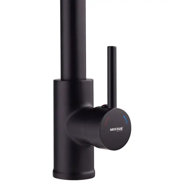 Змішувач для кухні з виливом пружина Mixxus Premium SPRING 017 BLACK (MI6951)