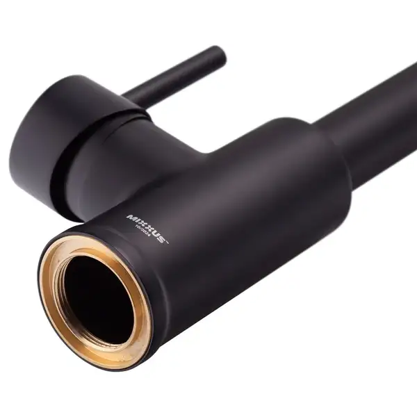 Змішувач для кухні з виливом пружина Mixxus Premium SPRING 017 BLACK (MI6951)