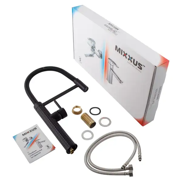 MIXXUS PREMIUM Spark 017 BLACK Смеситель для кухни, черный (MI6969)