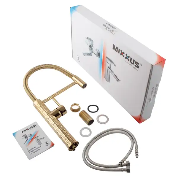 Mixxus Premium Spark 017 Смеситель для кухни, золото (MI6972)