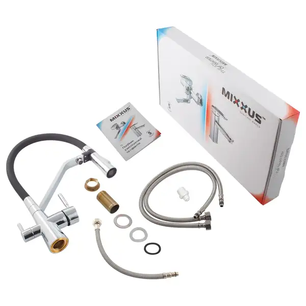 Mixxus Premium Magnet 021 Смеситель для кухни, черный (MI6973)
