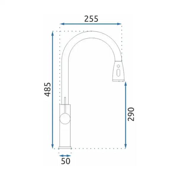 Смеситель для кухни REA NEST BLACK MAT черный (REA-B2057)