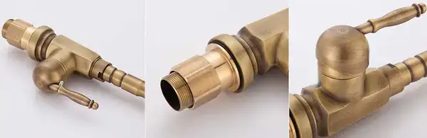 Смеситель для раковины (умывальника) REA BONA OLD GOLD золотой высокий (REA-B2150)