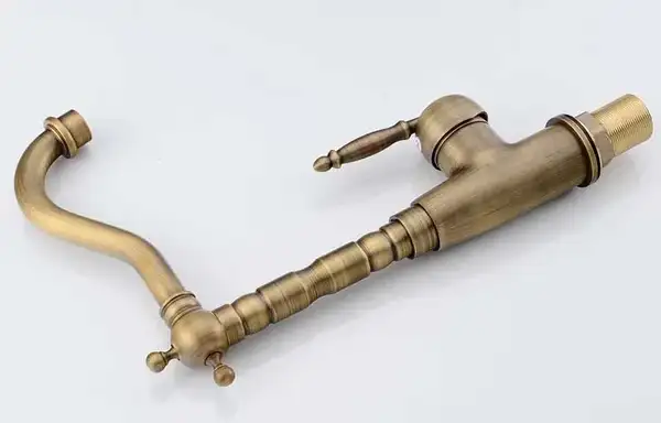 Смеситель для раковины (умывальника) REA BONA OLD GOLD золотой высокий (REA-B2150)