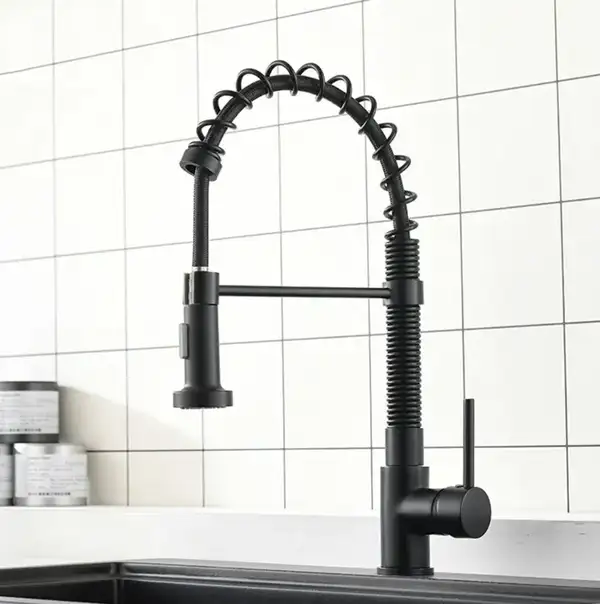 Смеситель для кухни REA SPRING BLACK черный (REA-B4804)