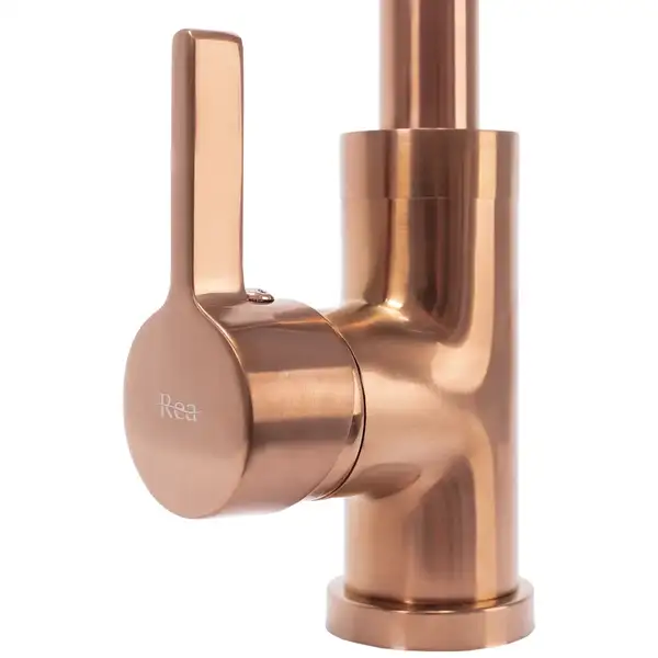 Смеситель для раковины (умывальника) REA FOLK ROSE GOLD розовое золото (REA-B5151)