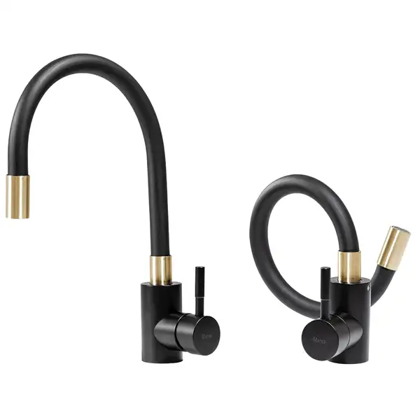 Змішувач для кухні REA CLEVER BLACK GOLD MATT чорний\матове золото (REA-B5219)