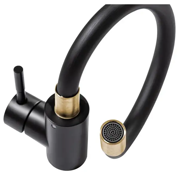 Змішувач для кухні REA CLEVER BLACK GOLD MATT чорний\матове золото (REA-B5219)