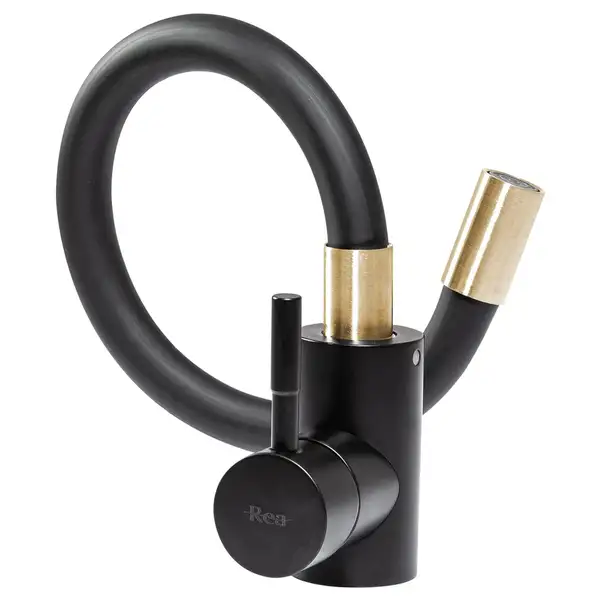 Змішувач для кухні REA CLEVER BLACK GOLD MATT чорний\матове золото (REA-B5219)