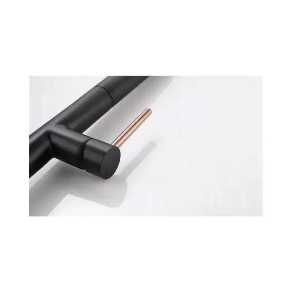Смеситель для раковины (умывальника) REA APOLLO BLACK/ROSE GOLD черный / розовое золото высокий (REA-B9601)