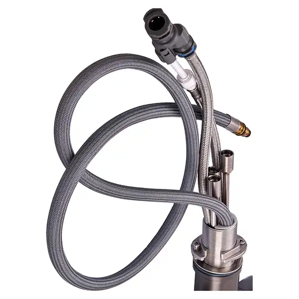 ZERIX LUX-024 Кухонный смеситель на две воды, графит (ZX5557)