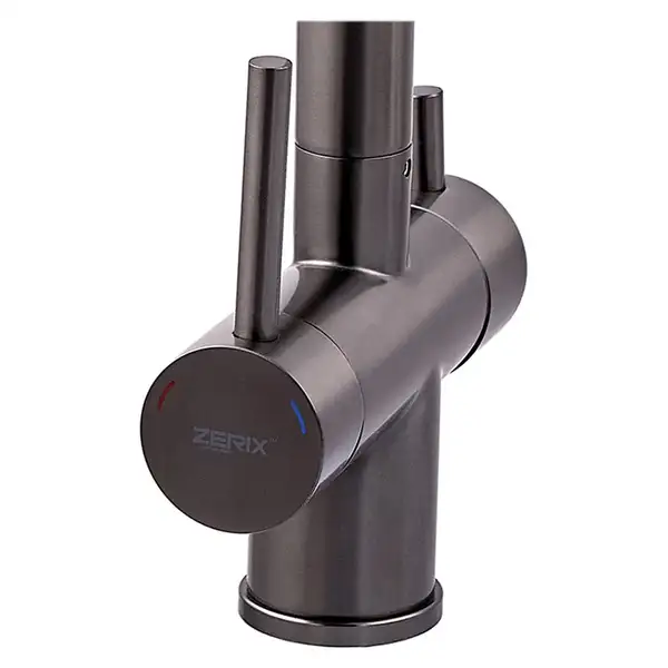 Смеситель для кухни Zerix KIT-021, графит/черный (ZX5559)