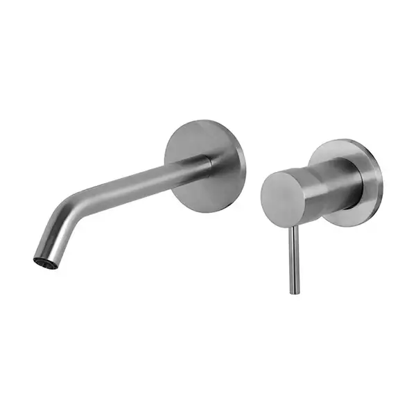 Змішувач для умивальника для настінного монтажу Fima Carlo Spillo Steel, inox (F3081NX8INOX)